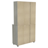 Inval Kitchen/Microwave Storage Cabinet 35.04 in. W x 15.35 in. D x 66.14 in. H in Smoke Oak GCM-063